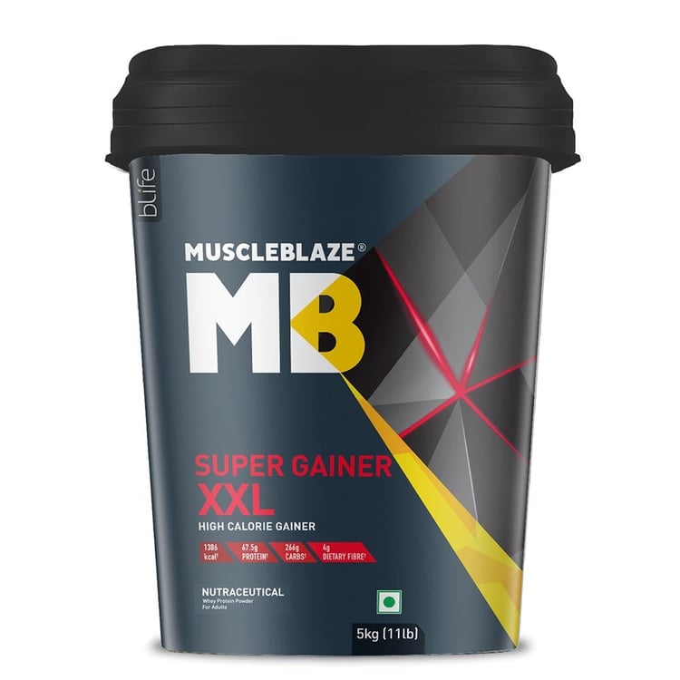 muscleblaze super gainer xxl weight gainer chocolate • 5 kg