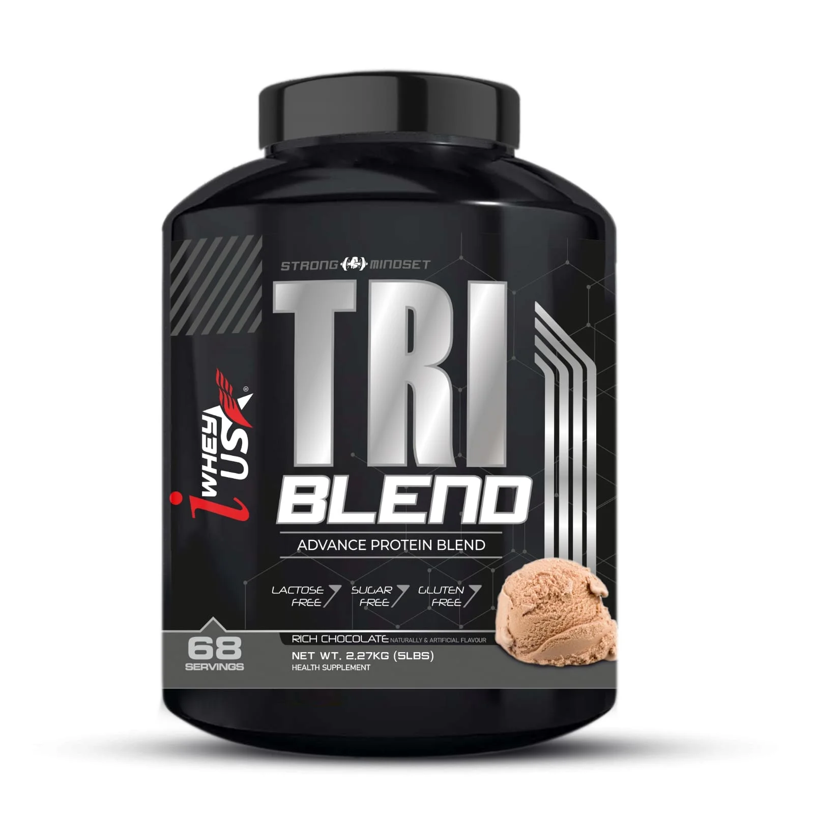 i whey usa tri blend protein rich chocolate 5lbs