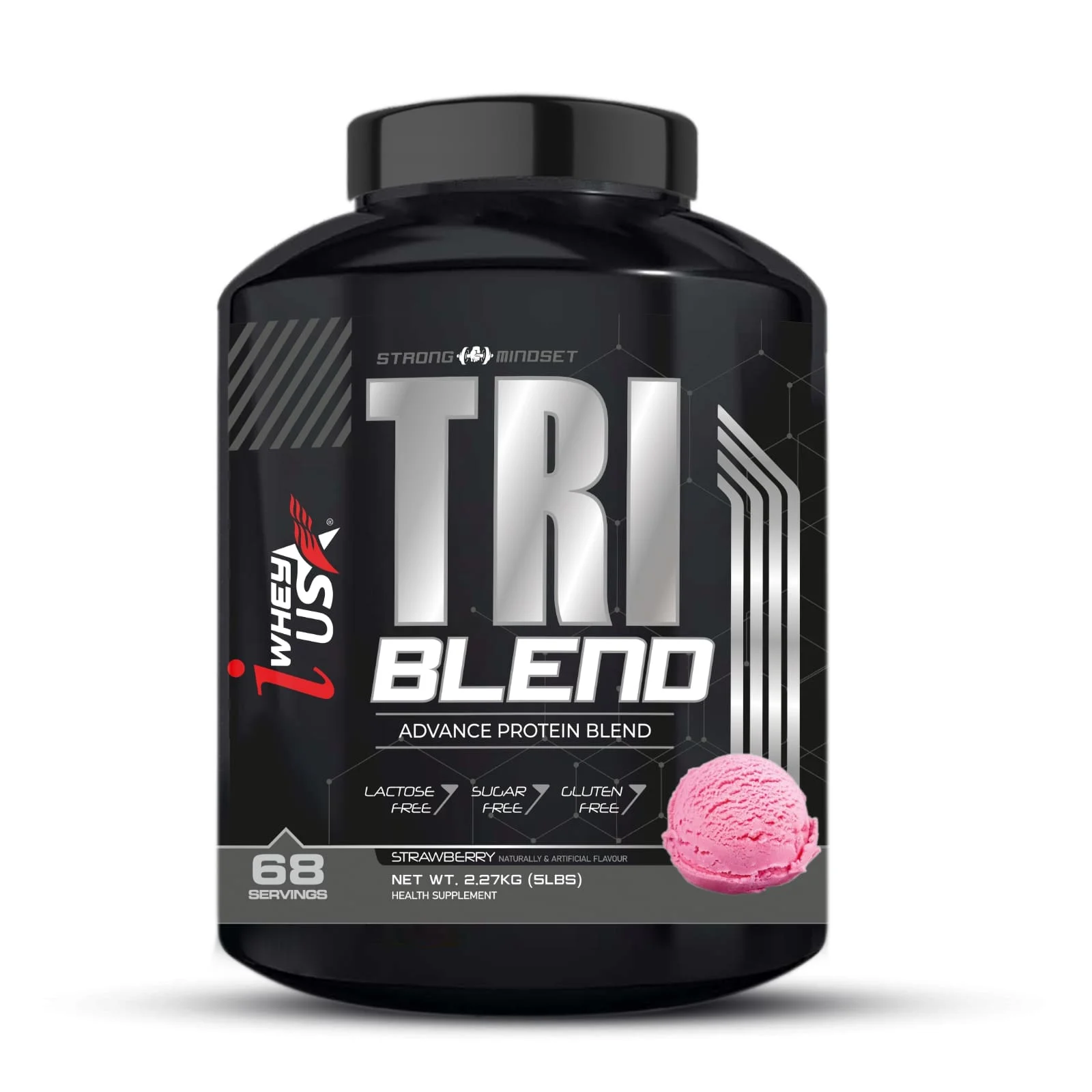 i whey usa tri blend protein strawberry 5lbs