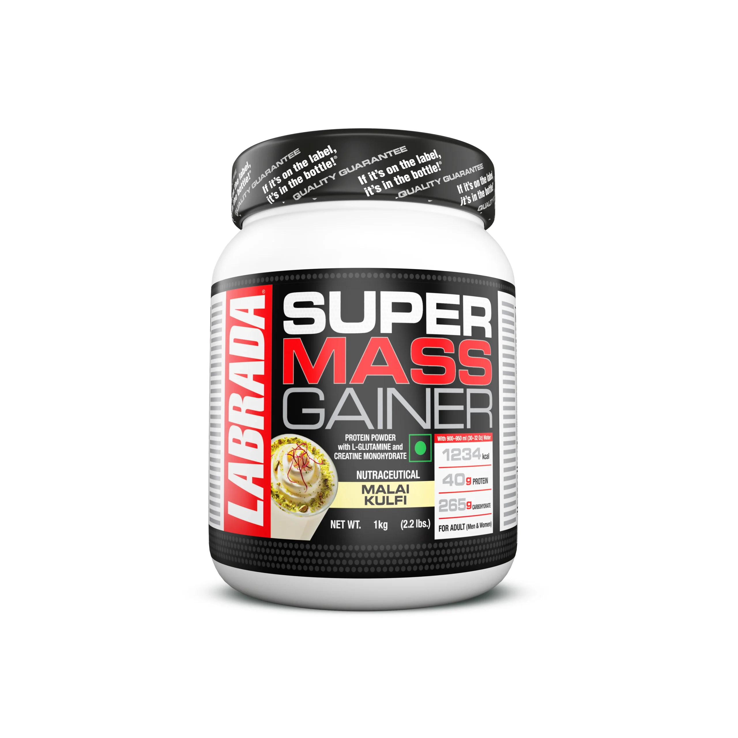 labrada super mass gainer 1kg malai kulfi