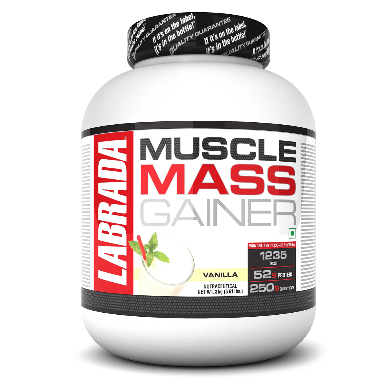 labrada muscle mass gainer vanilla 3kg