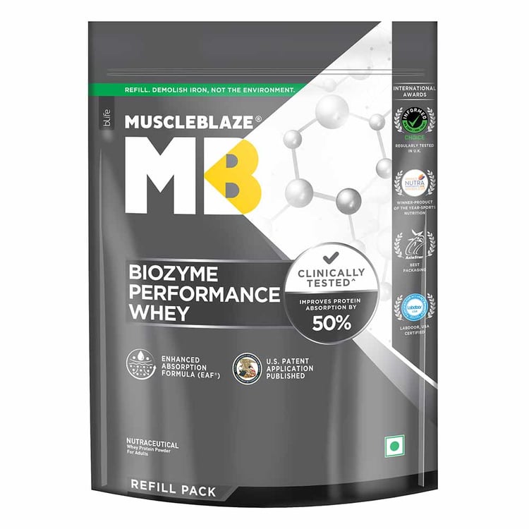 muscleblaze biozyme performance whey magical mango • 1 kg (refill pack)