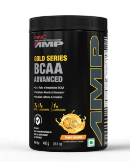 GNC AMP Gold Series BCAA Advanced Fuels Lean Muscle Strength & Recovery | 400g | 30 Servings Orange