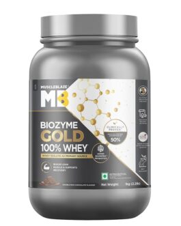 MuscleBlaze Biozyme Gold 100% Whey Double Rich Chocolate • 1 kg