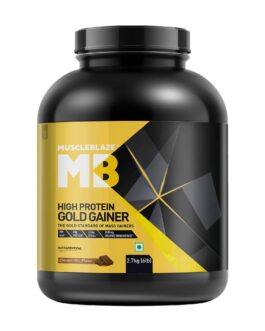 MuscleBlaze High Protein Gold Gainer Chocolate Bliss • 2.73 kg
