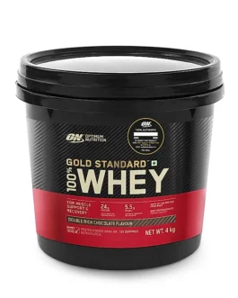 Optimum Nutrition Gold Standard 100% Whey Protein Powder | Double Rich Chocolate | 4 kg
