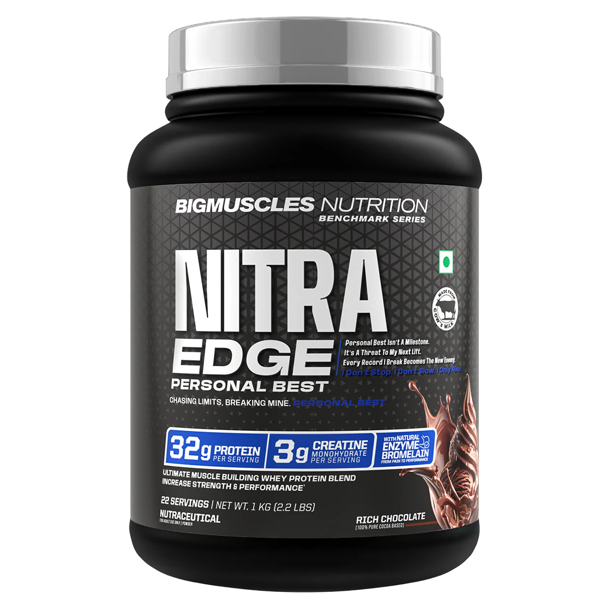 BigMuscles Nitra Edge | Clean Protein Rich Chocolate 2kg bigmuscles nitra edge | clean protein rich chocolate 2kg