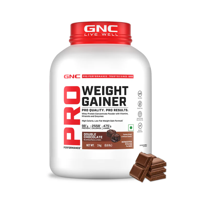 gnc pro performance weight gainer 3 kg | double chocolate