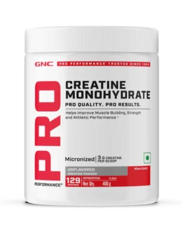 GNC Pro Performance Creatine Monohydrate Powerful Muscle Pump for Intense Workout 400 gms | Unflavoured