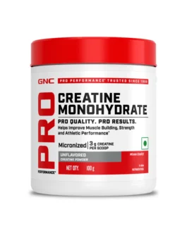 GNC Pro Performance Creatine Monohydrate Powerful Muscle Pump for Intense Workout 100 gms | Unflavoured