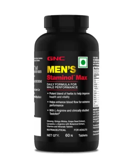 GNC Men’s Staminol Max Testosterone Booster for Long-Lasting Performance & Stamina 60 Tabs