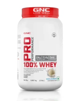 GNC 100% Whey Protein Faster Recovery & Lean Muscle Gains 2 lbs | Vanilla Cream (25 serves)