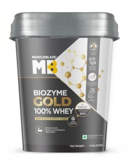 MuscleBlaze Biozyme Gold 100% Whey Double Rich Chocolate • 4 kg