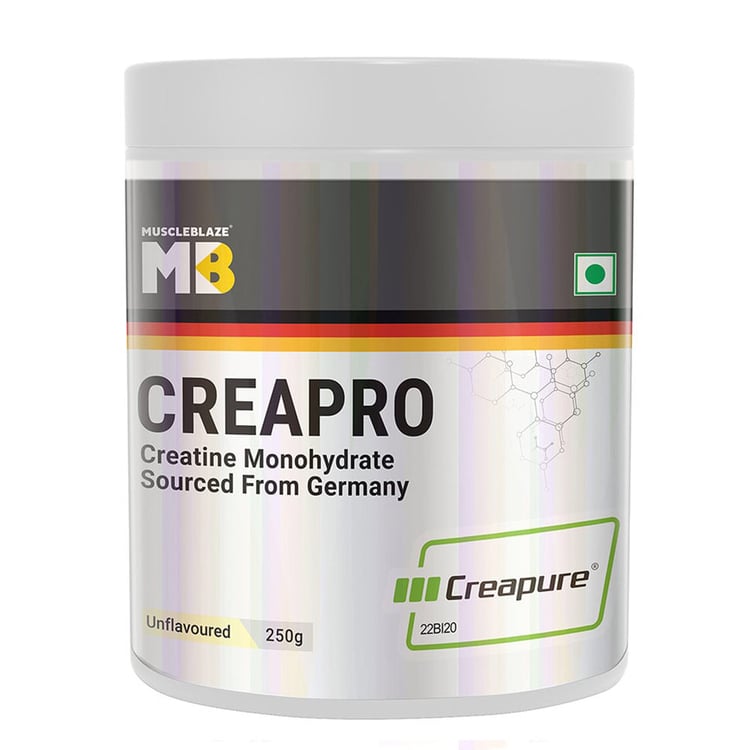 muscleblaze creapro creatine with creapure powder from germany unflavoured • 250 g