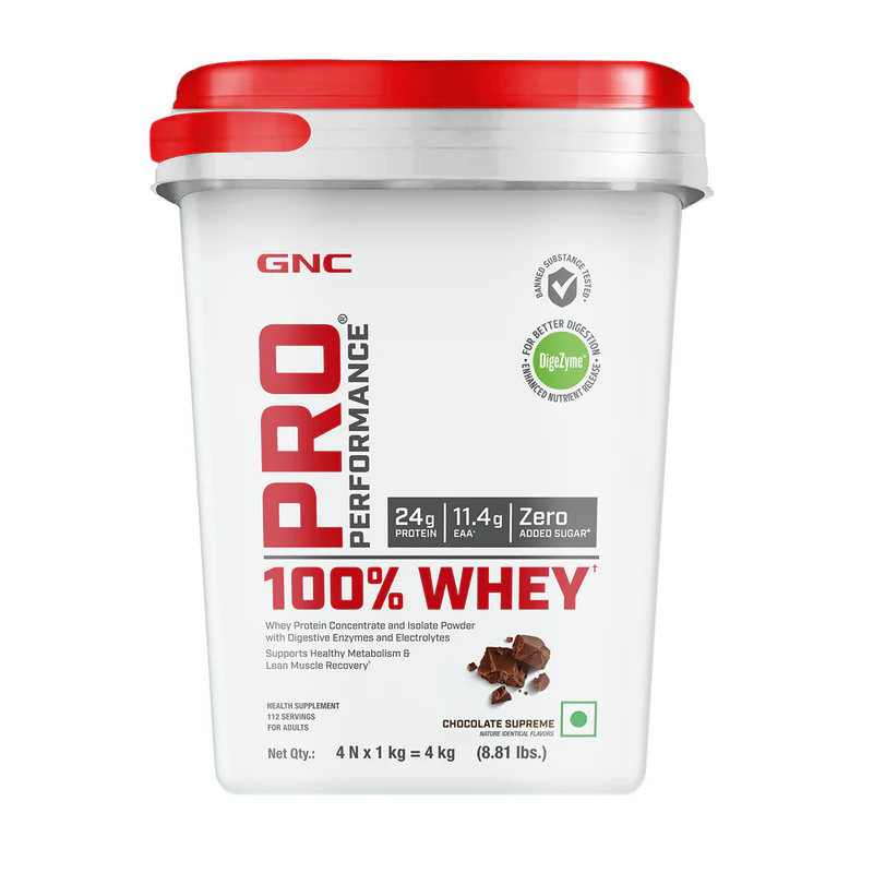 100% whey protein faster recovery & lean muscle gains