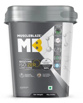 MuscleBlaze Biozyme Iso-Zero Low carb Ice Cream Chocolate • 4 kg