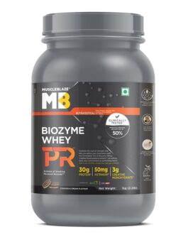 MuscleBlaze Biozyme Whey PR Cookies & Cream • 1 kg