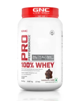 GNC 100% Whey Protein Faster Recovery & Lean Muscle Gains 2 lbs | Chocolate Fudge (25 serves)