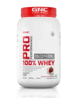 GNC 100% Whey Protein Faster Recovery & Lean Muscle Gains 2 lbs | Strawberry (25 serves)