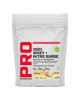 GNC 100% Whey + Nitro Surge India’s First Cardio Protect Whey | Improve Blood Flow and Boost Muscle Strength 1 lbs | Vanilla