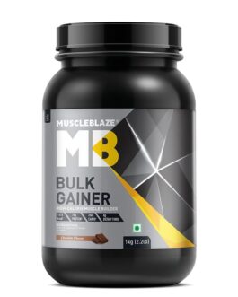 MuscleBlaze Bulk Gainer Mass Gainer with Creatine Chocolate • 1 kg