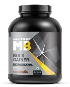 MuscleBlaze Bulk Gainer Mass Gainer with Creatine Chocolate • 3 kg