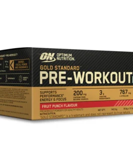 Optimum Nutrition (ON) Gold Standard Pre-Workout- 142.5g/15 single serve packs (Fruit Punch Flavor), For Energy, Focus, Power, Endurance & Performance
