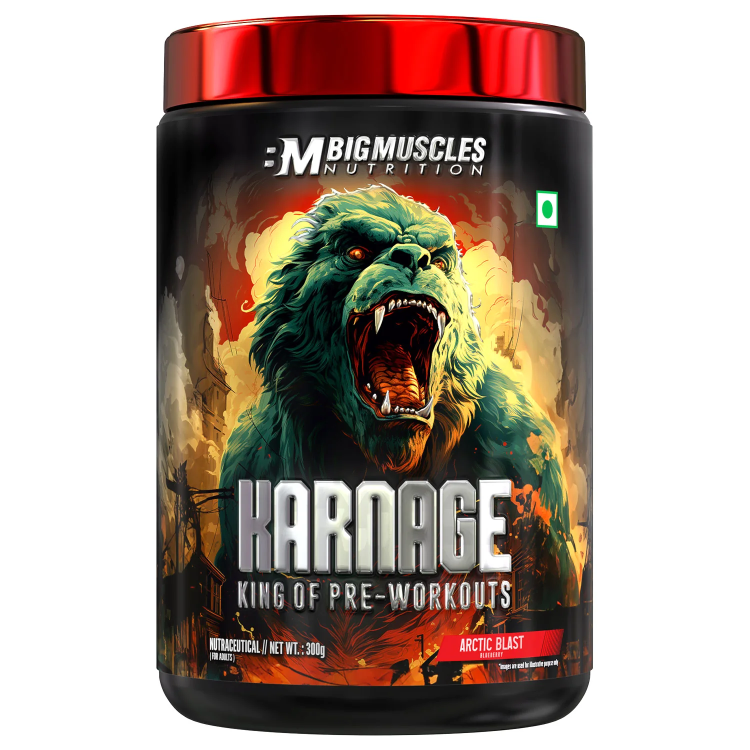 bigmuscles karnage pre workout arctic blast 60 servings