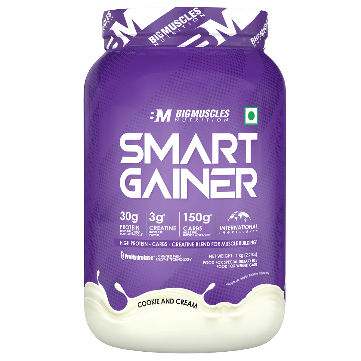 BigMuscles Smart Gainer COOKIE & CREAM 1kg bigmuscles smart gainer cookie & cream 1kg