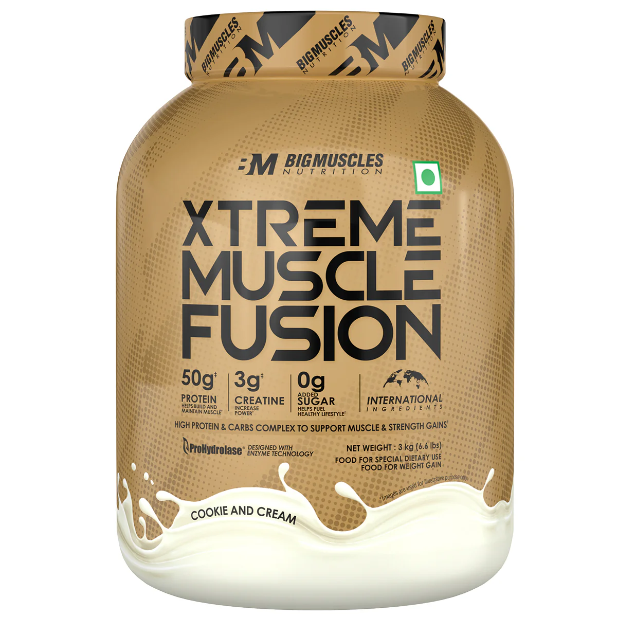 bigmuscles xtreme muscle fusion cookie & cream 3kg bigmuscles xtreme muscle fusion cookie & cream 3kg