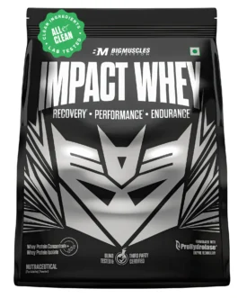 BigMuscles Impact Whey | Clean Recovery | Better Absorption | Everyday Performance Belgium chocolate1kg