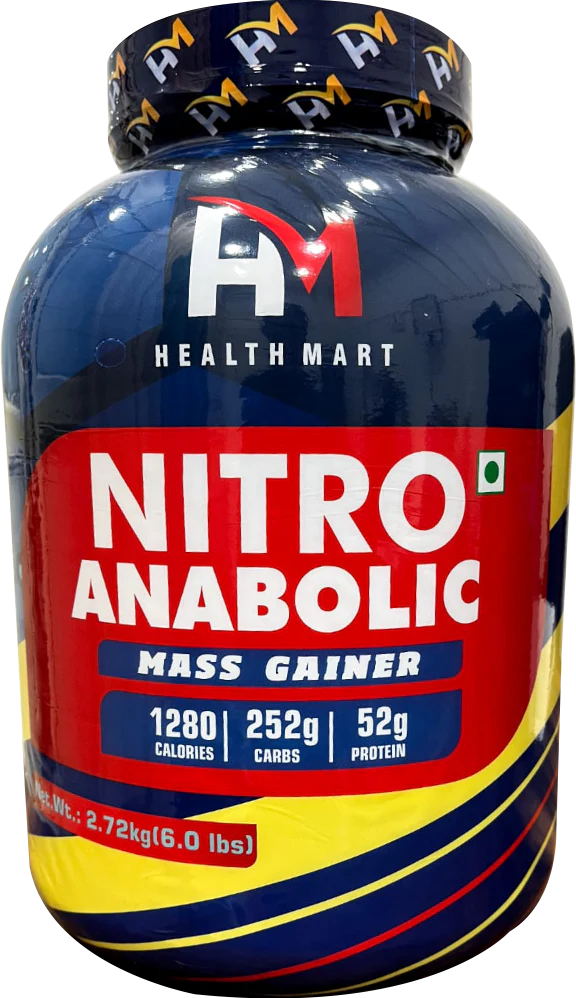 hm nitro anabolic mass gainer chocolate 2.72kg