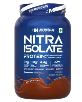 BigMuscles Nitra Isolate Whey Protein Rich chocolate 1KG