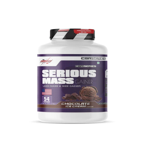 gym core nutrition serious mass gainer chocolate 6lb