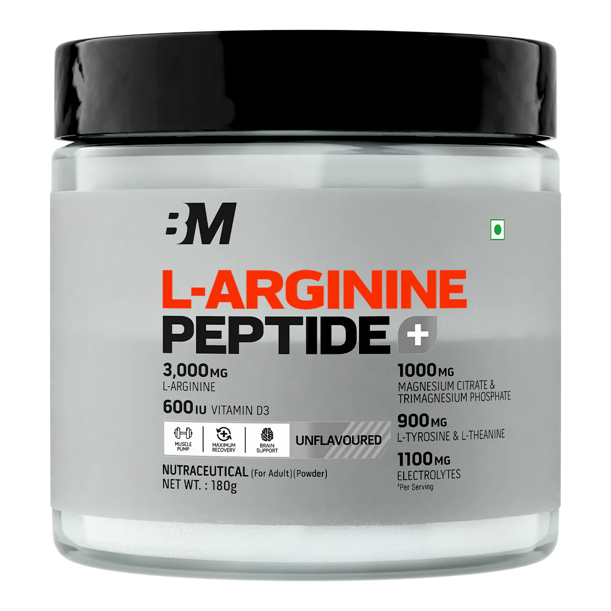 BigMuscles L-ARGININE + PEPTIDES Unflavoured180g bigmuscles l arginine + peptides unflavoured180g