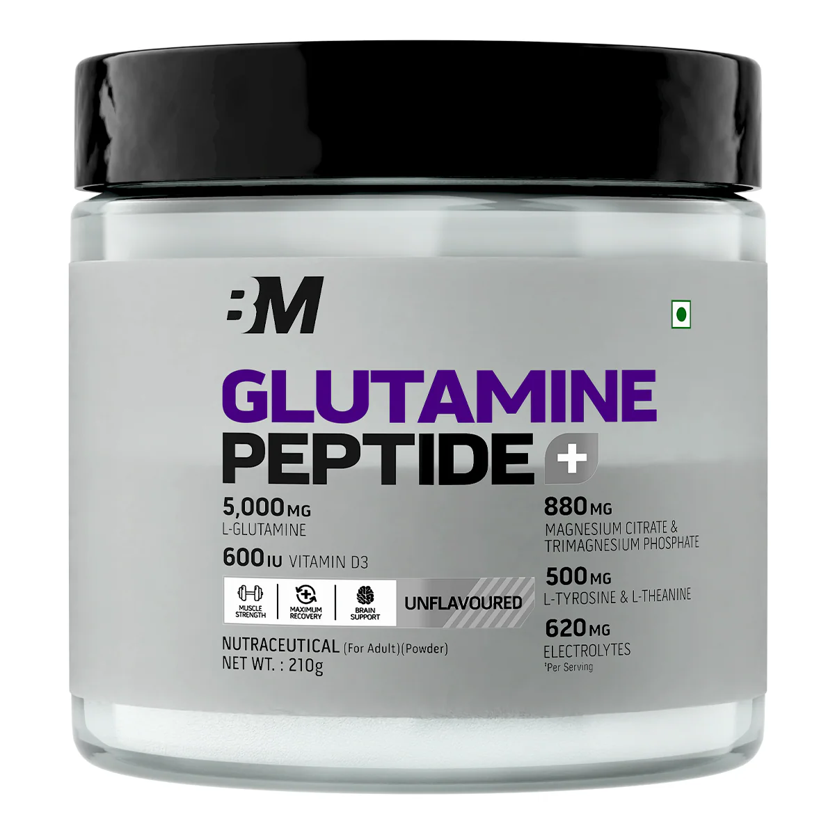 BigMuscles GLUTAMINE + PEPTIDES Unflavored 210g bigmuscles glutamine + peptides unflavored 210g
