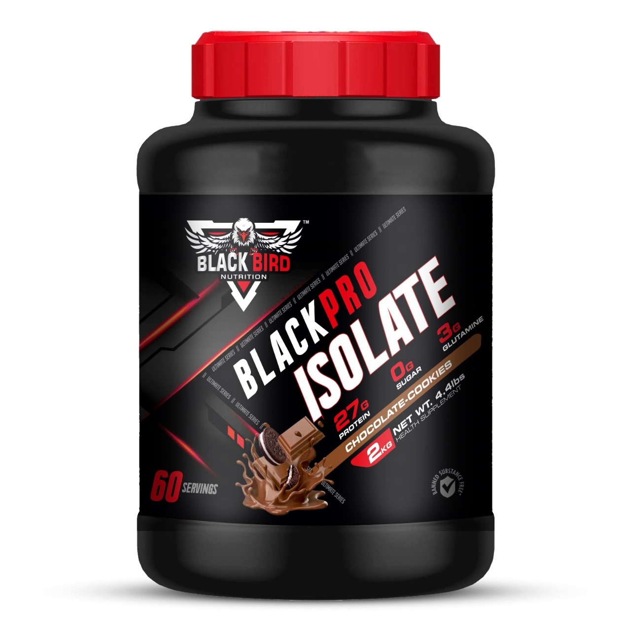 black bird black pro isolate protein chocolate cookies 2kg