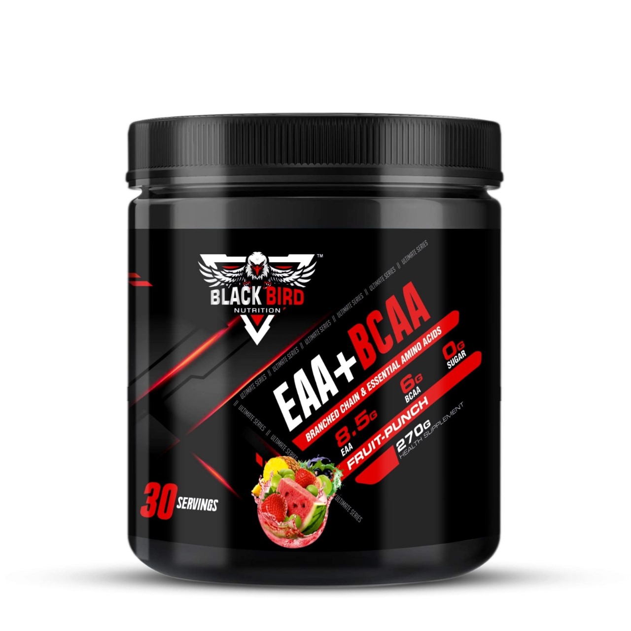 black bird eaa +bcaa fruit punch 270 gm