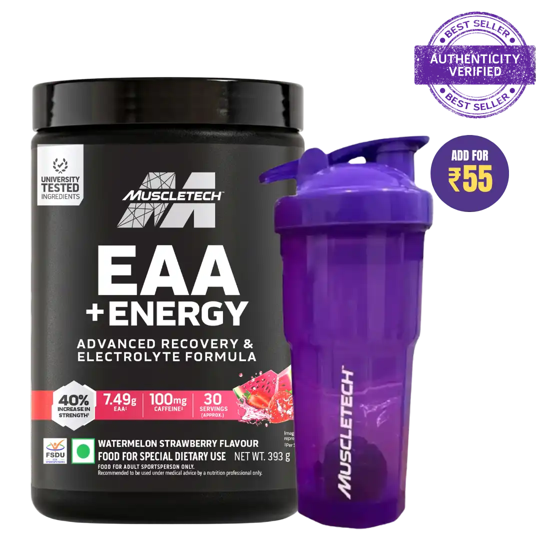 muscletech™ eaa+ energy amino acid, muscle building, recovery watermelon strawberry 30 servings