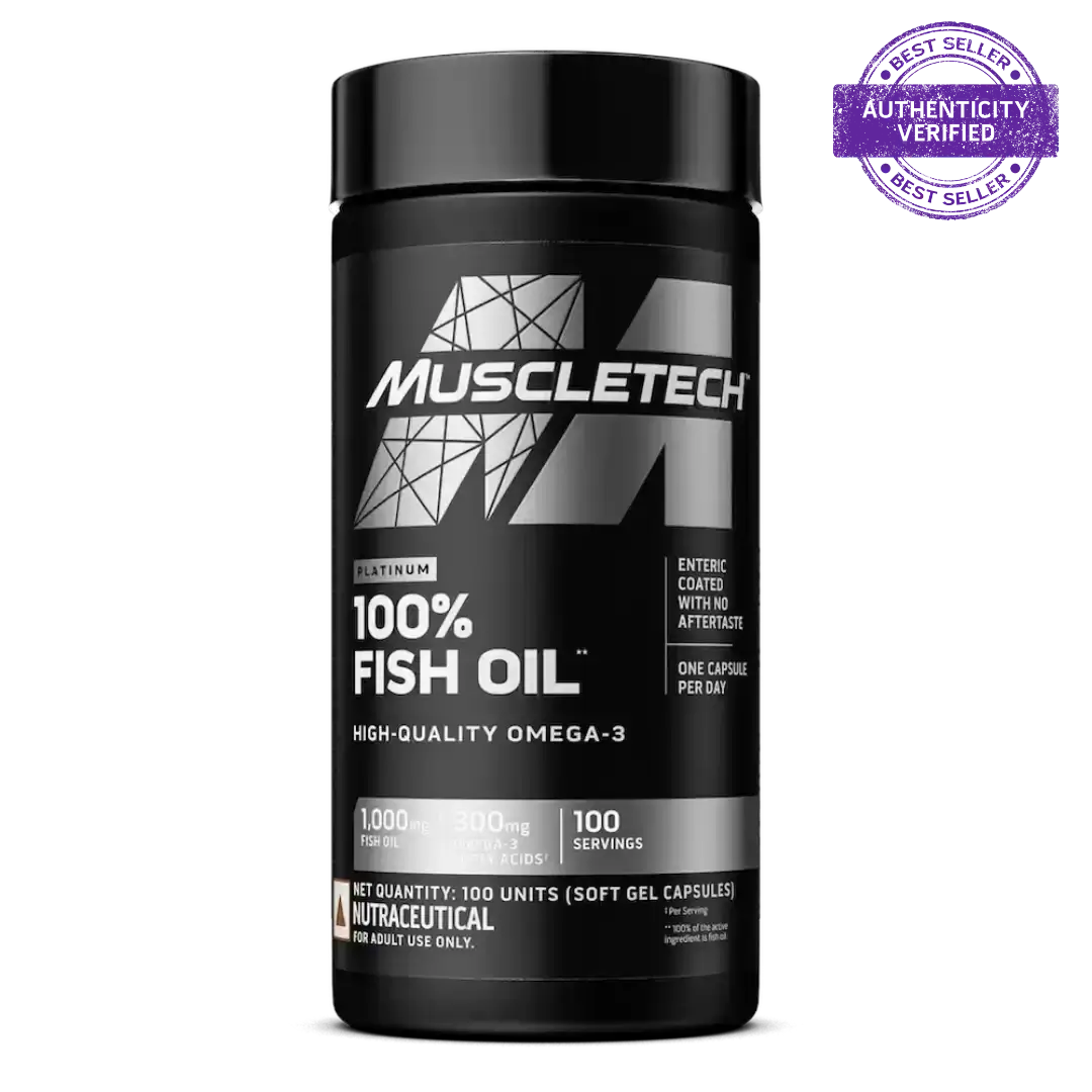 muscletech™ platinum omega fish oil vitamins 100units