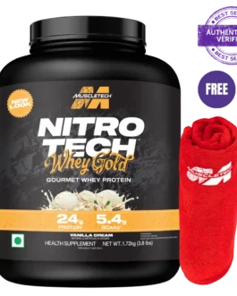 muscletech™ nitro tech™ whey gold protein powder french vanila cream 1.72 kg