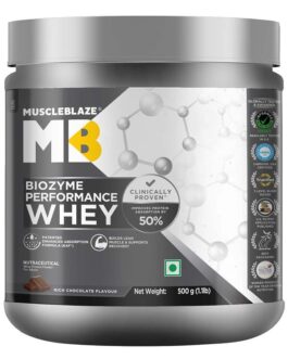 MuscleBlaze Biozyme Performance Whey Rich Chocolate • 500 g